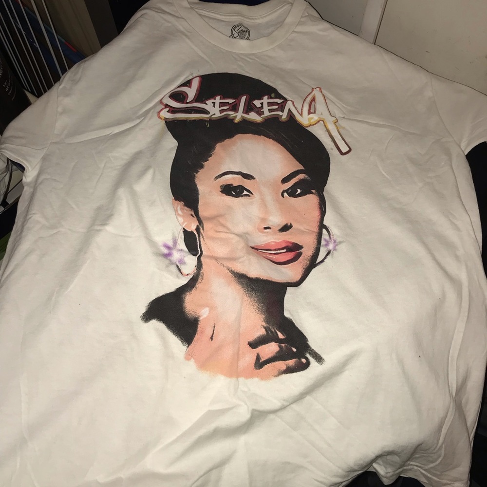 SELENA TRIBUTE WHITE T-SHIRT